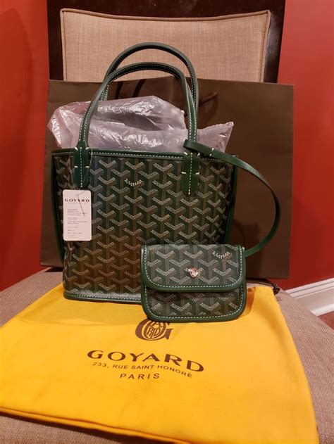 green goyard mini tote|goyard mini bag price.